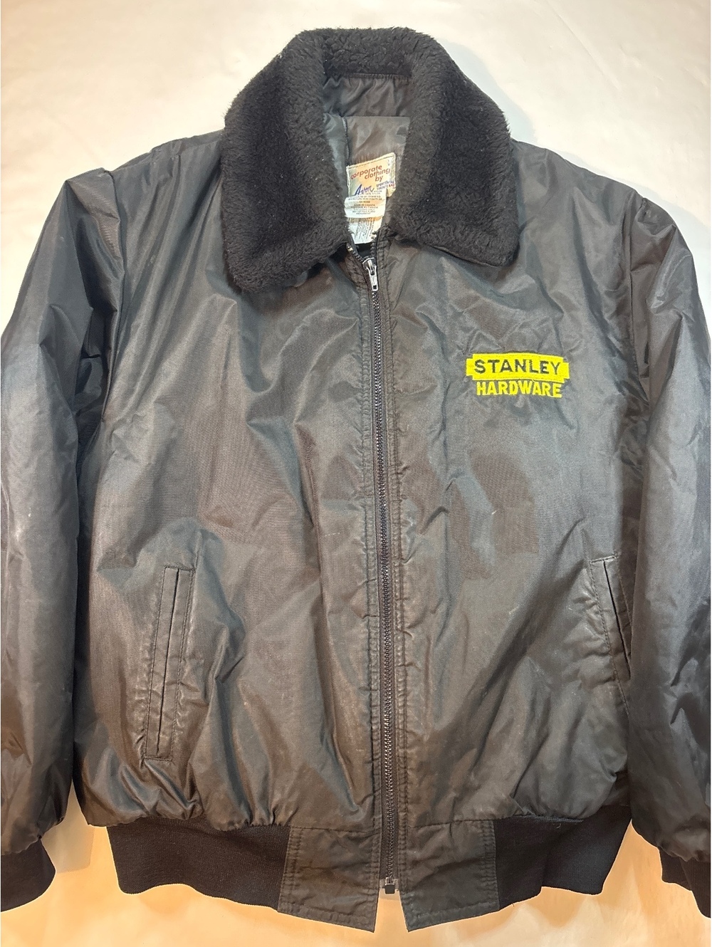 Vintage Stanley Hardware Work Jacket Large Avon Sportswear Made Canada Nylon